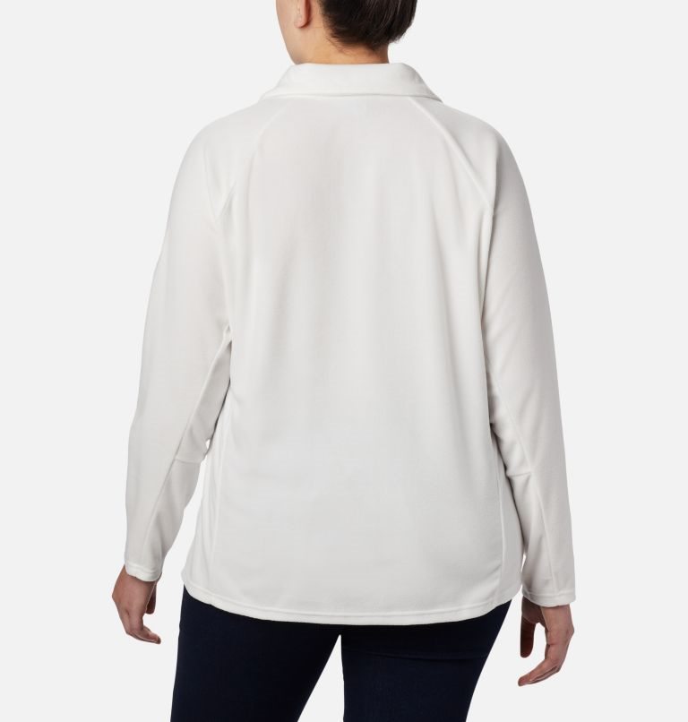 Women's Columbia Glacial IV 1/2 Zip Sweatshirts White | Plus Size CA-JL8A5